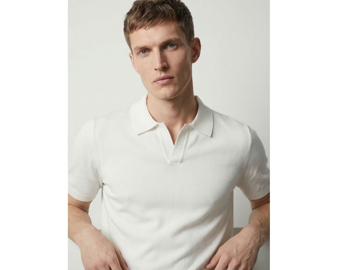 GOLA POLO TRICÔ MARTINE LORENZO - BRANCO