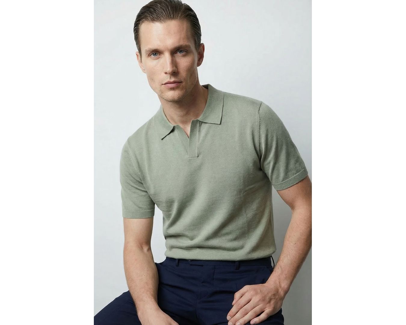 GOLA POLO TRICÔ MARTINE LORENZO - VERDE