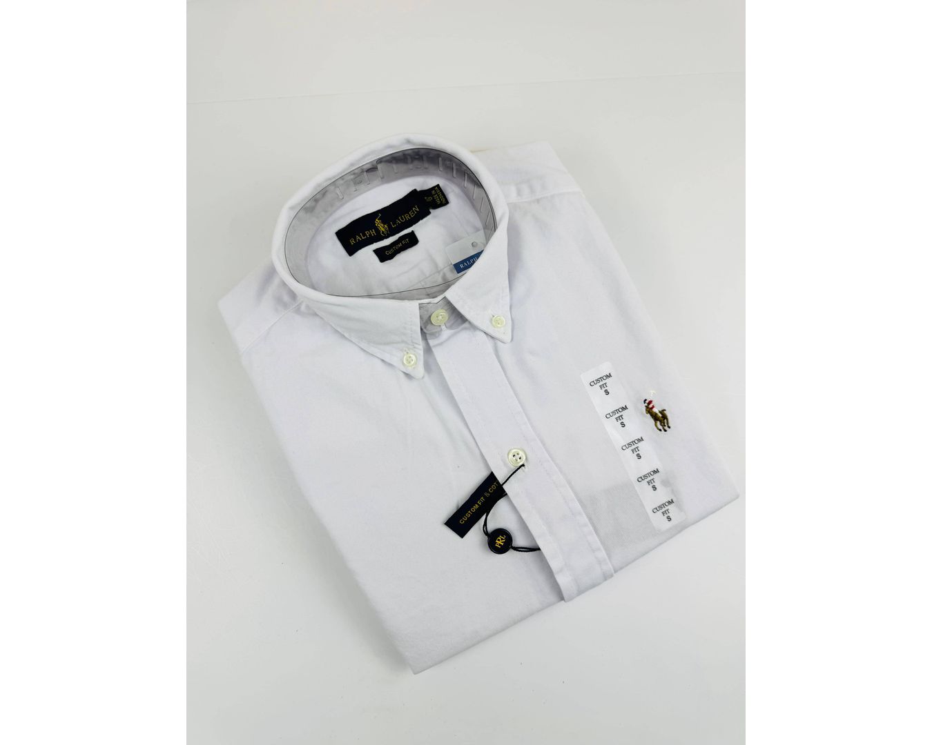 Camisa Social Tinturada Manga Curta Ralph Lauren - Branco