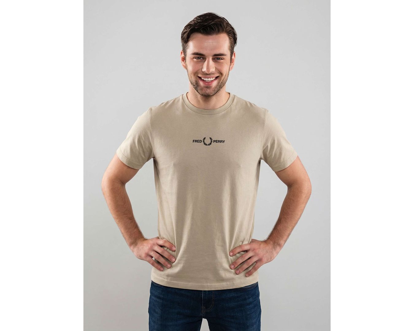 CAMISETA FRED PERRY BEGE