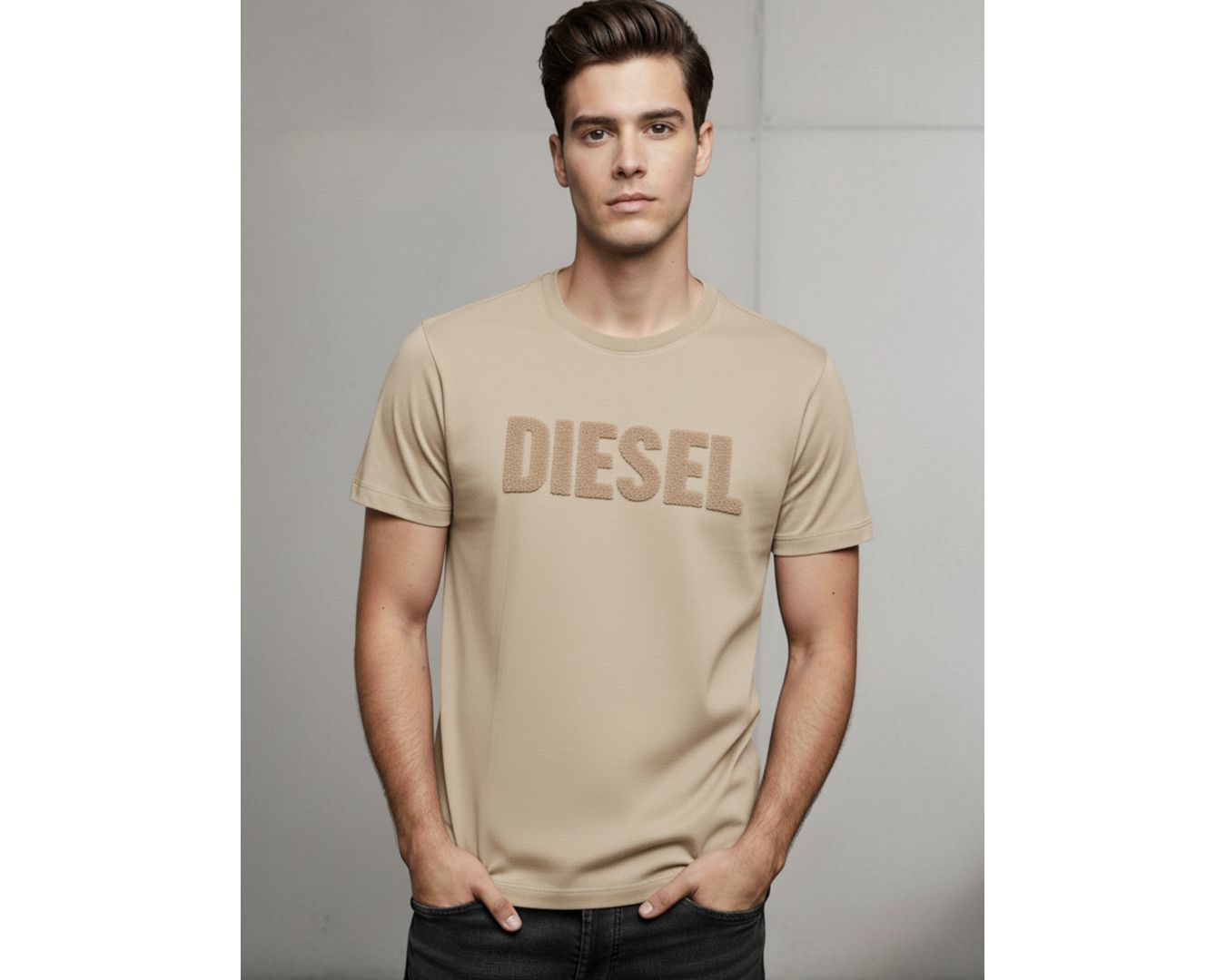 Camiseta Diferenciada Diesel - Bege