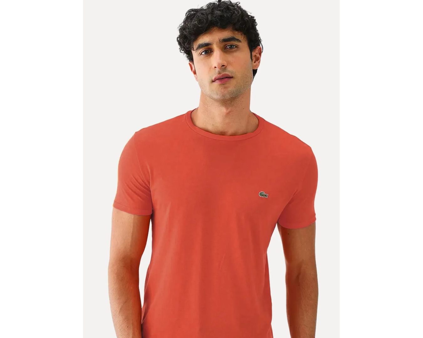Camiseta Básica Lacoste - Laranja