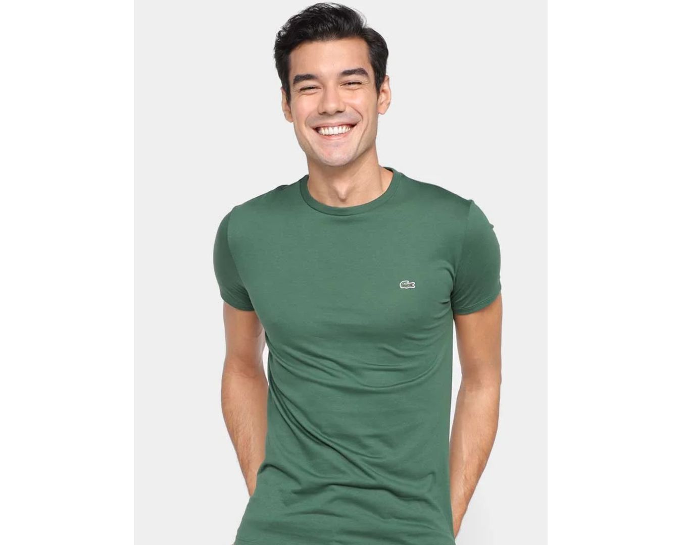 Camiseta Básica Lacoste - Verde Escuro