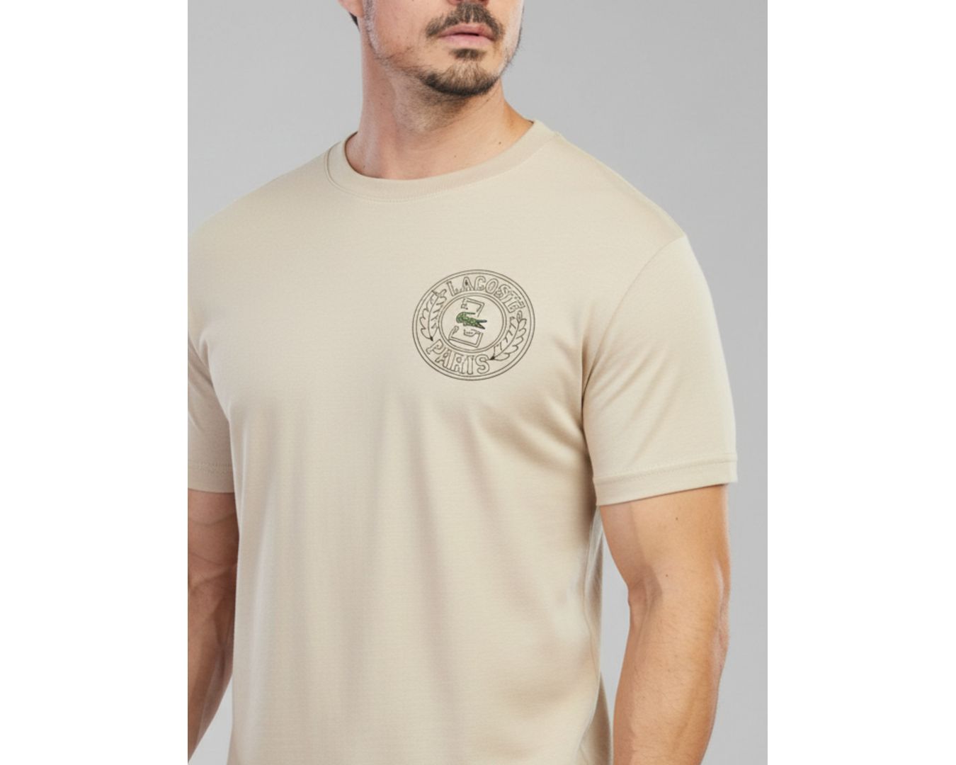 Camiseta Lacoste Diferenciada - Egípcia Bege