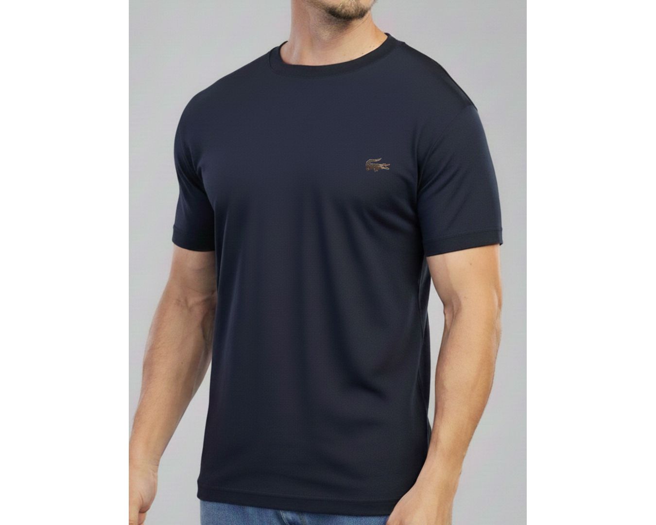 Camiseta Lacoste Logo Diferenciada - Egípcia Marinho 