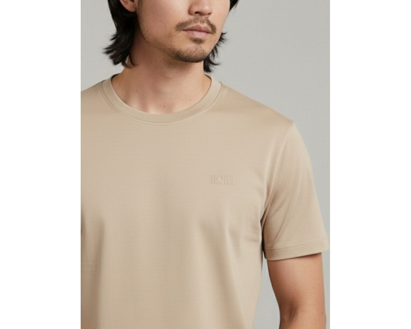 Camiseta Hugo Boss Chinesa - Bege