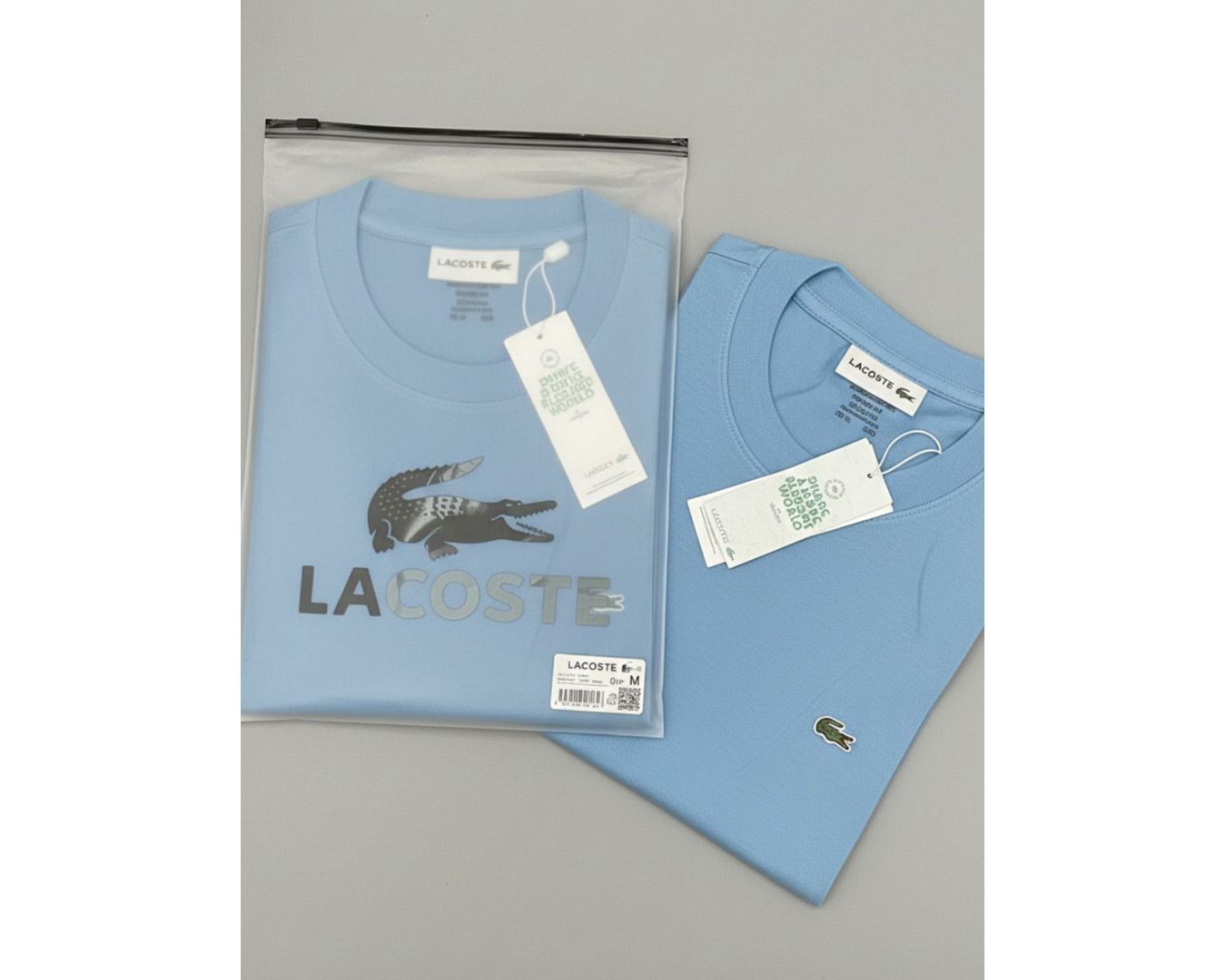 Camiseta Lacoste Azul Bebê Com Bag - Egípcia 
