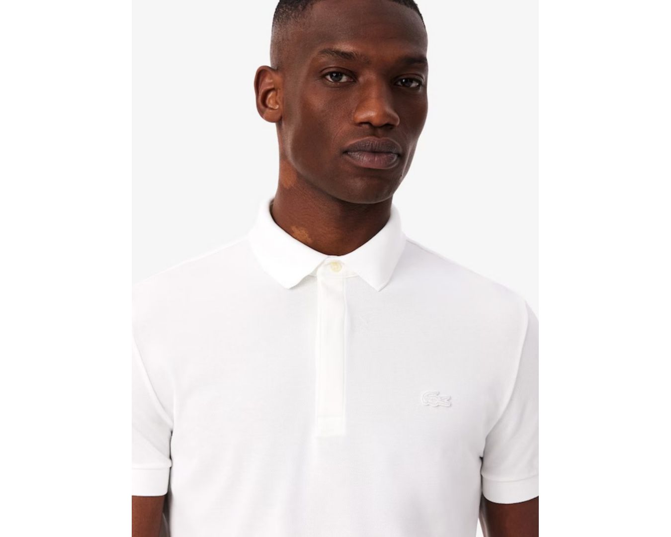 Polo Regular Fit Paris em Piqué Stretch Original Importada - Branca 