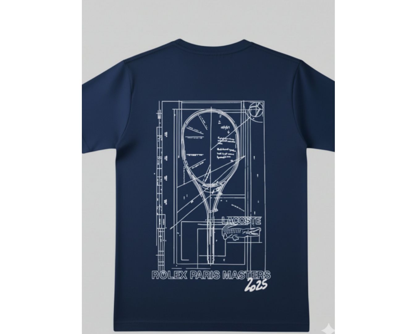 Camiseta Lacoste Estampada nas Costas - MARINHO