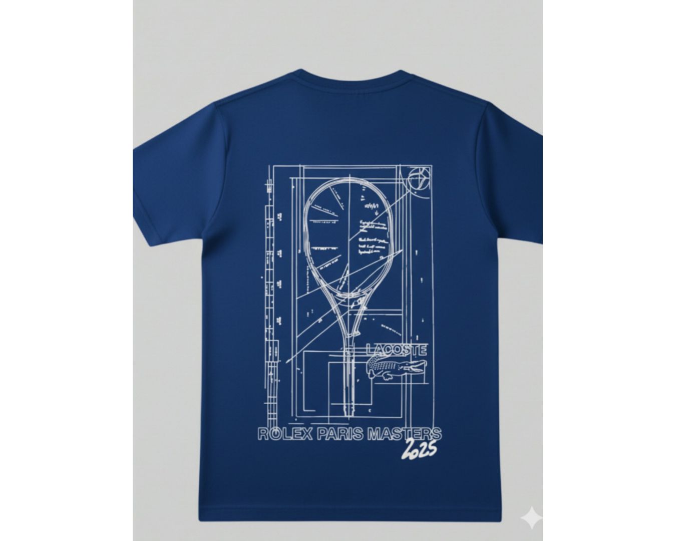 Camiseta Lacoste Estampada nas Costas - AZUL