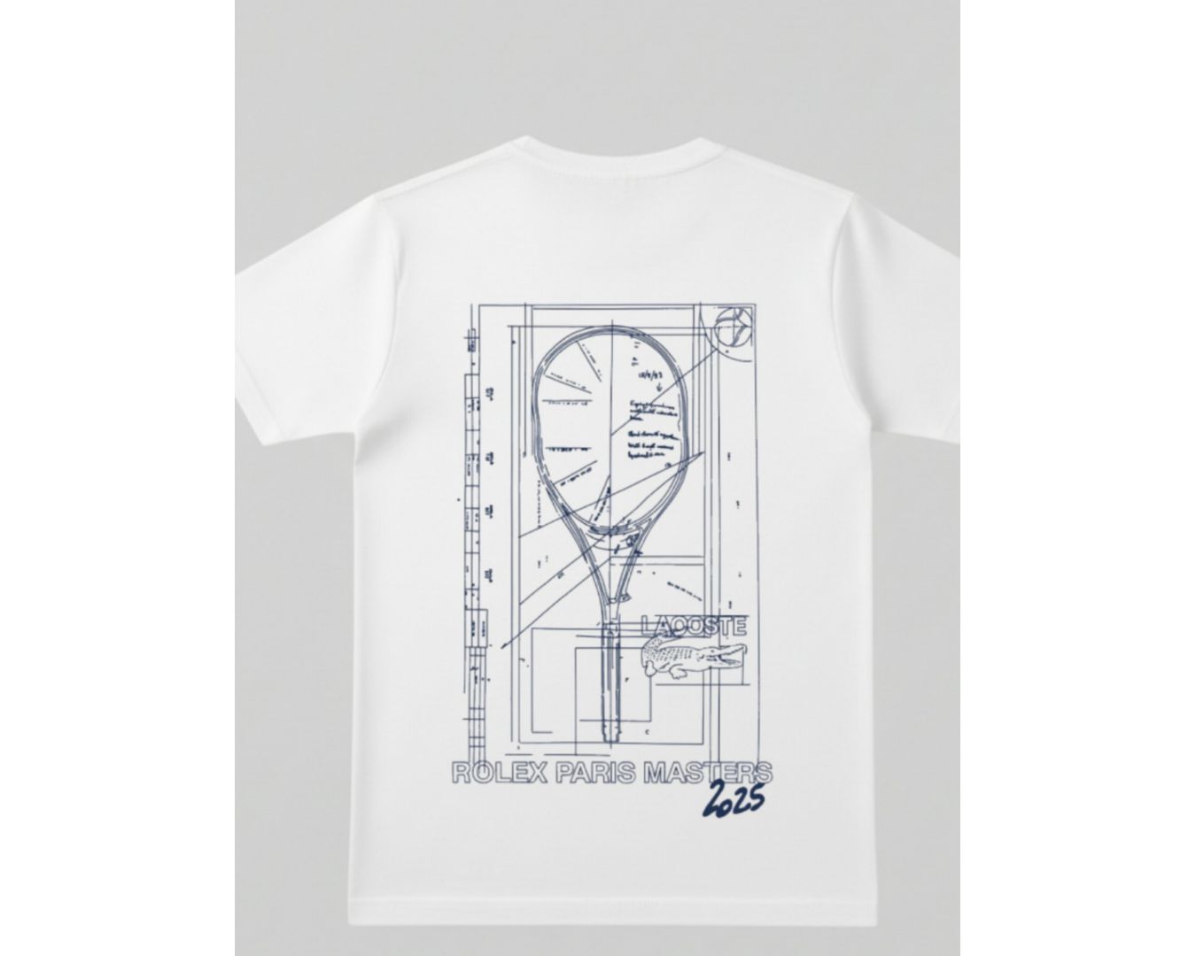 Camiseta Lacoste Estampada nas Costas - Branca 