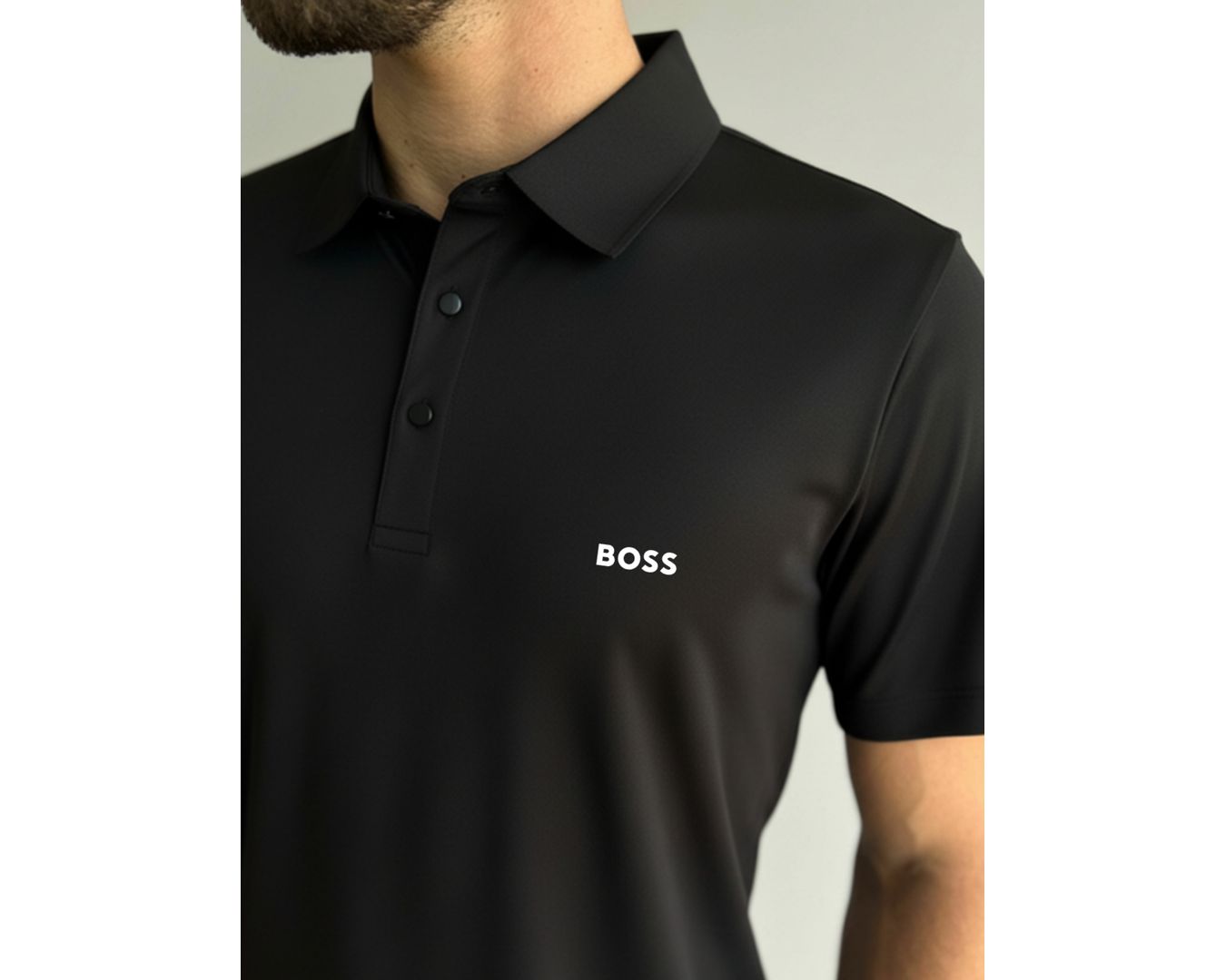 GOLA POLO HUGO BOSS POLIAMIDA - PRETA