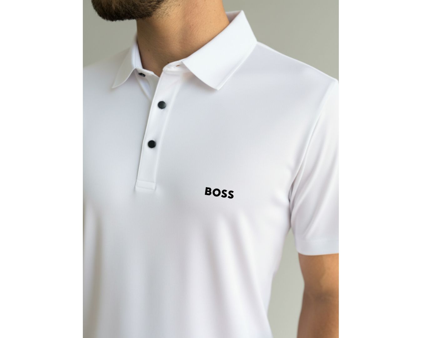 GOLA POLO HUGO BOSS POLIAMIDA - BRANCA