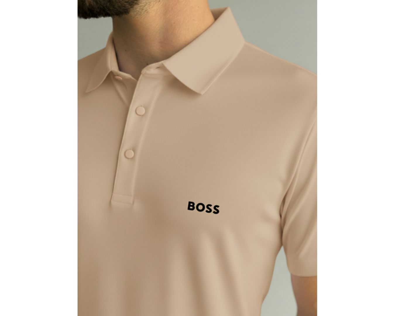 GOLA POLO HUGO BOSS POLIAMIDA - CAPUCCINO 