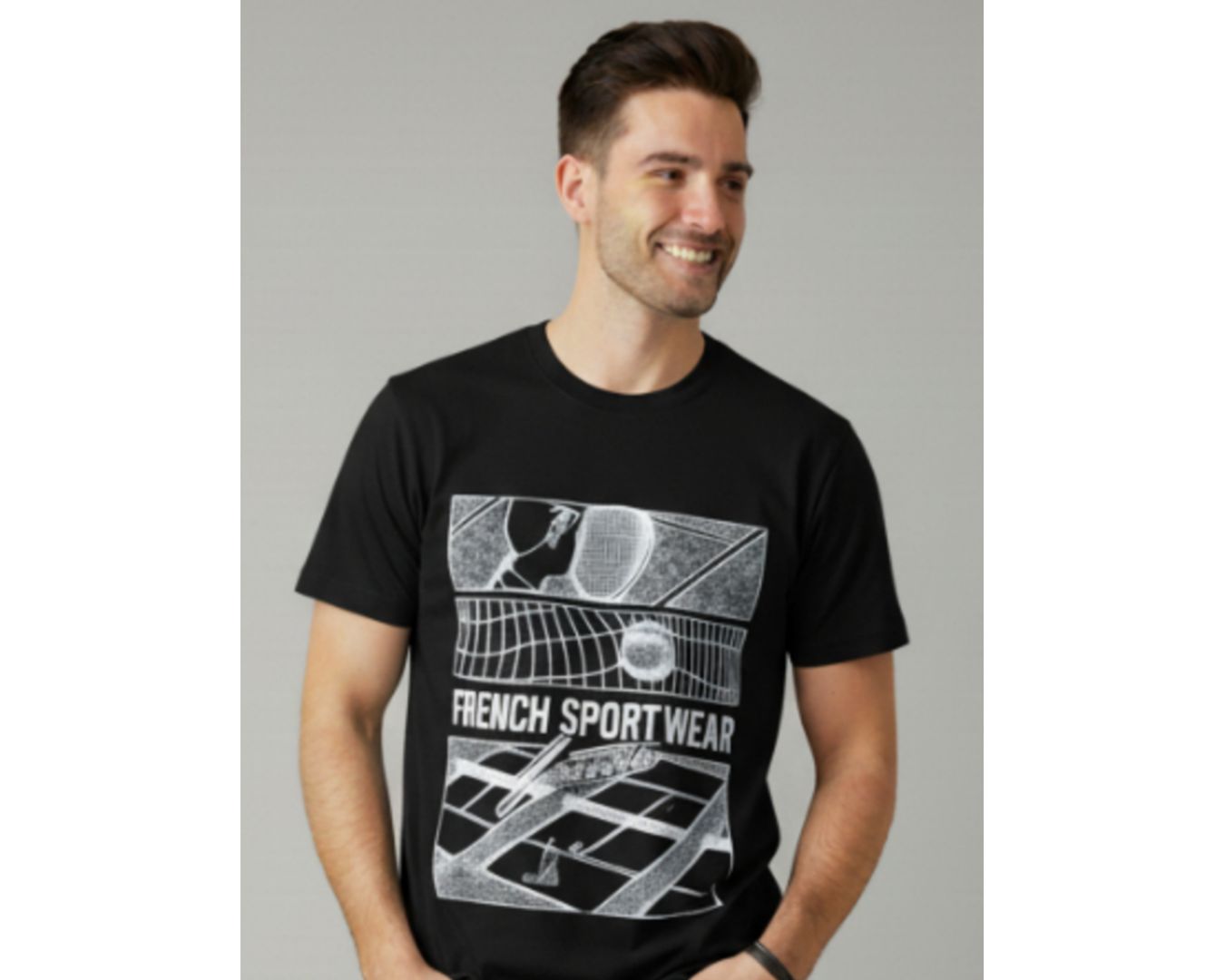 Camiseta Lacoste Estampada - Preta