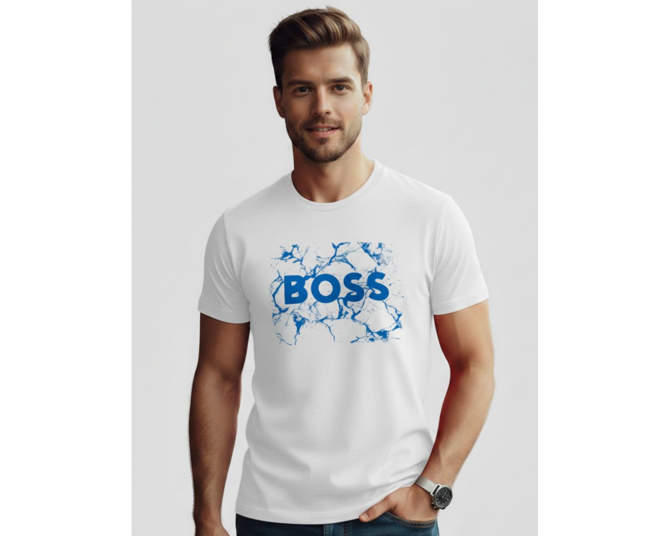 Camiseta Hugo Boss - Branca - Egípcia