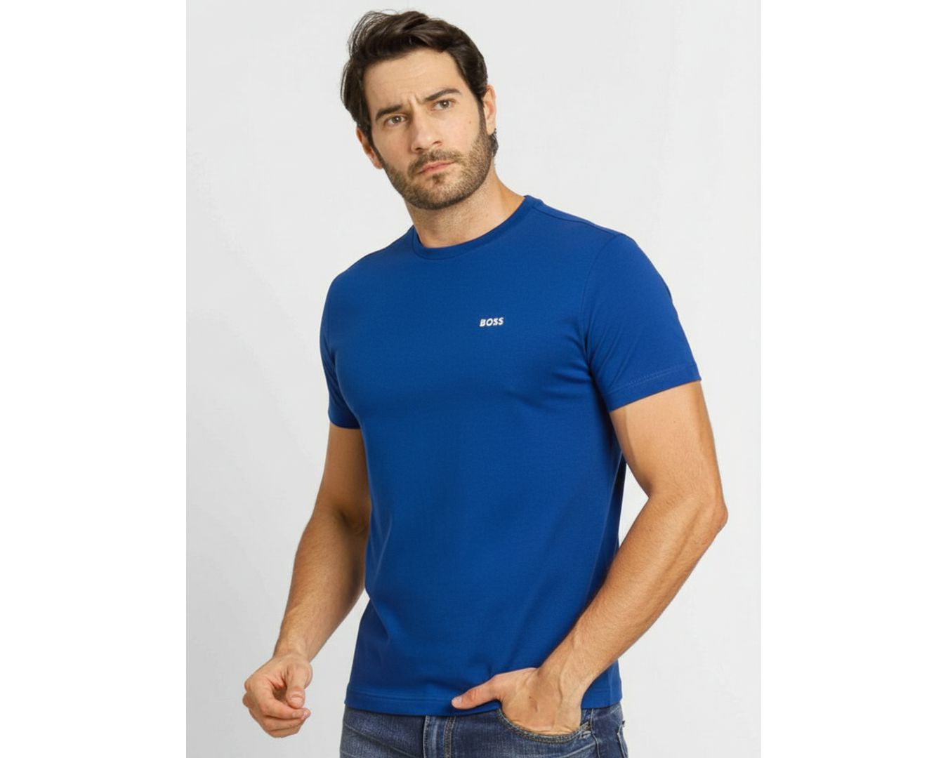 Camiseta Hugo Boss - Azul Marinho Copia
