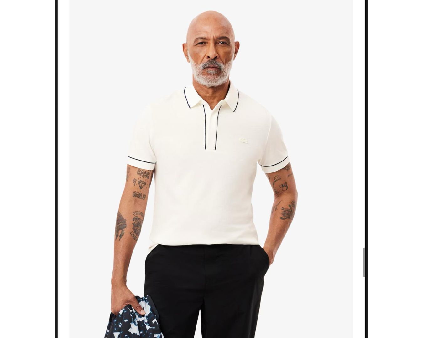 Gola Polo Original - Branca com Linhas Pretas 