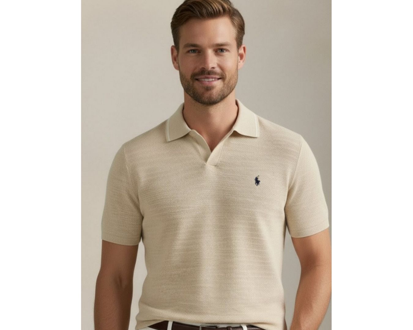 POLO TRICOT RALPH LAUREN -BEGE 