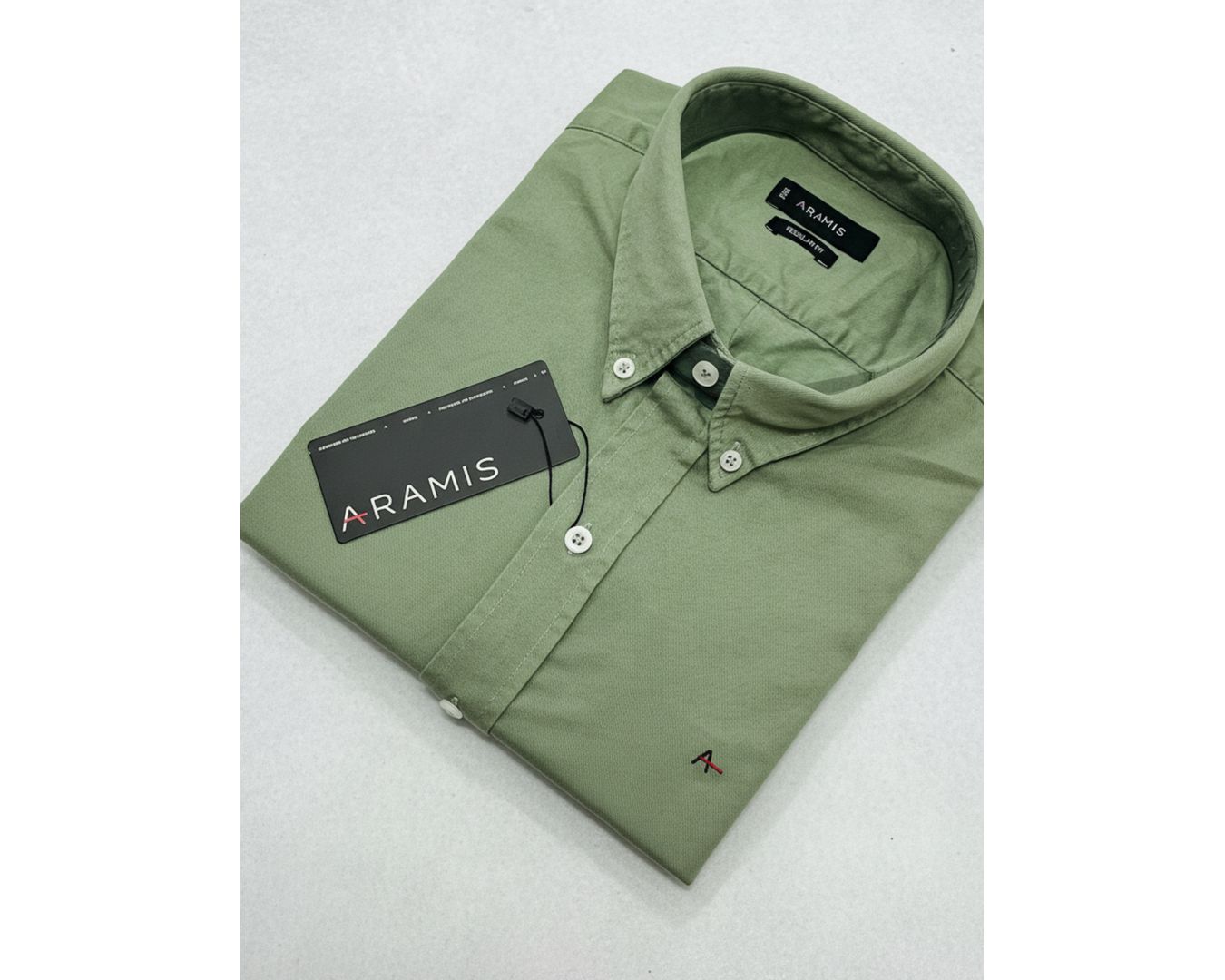 Camisa Social Linho Manga Curta Aramis - Verde Claro