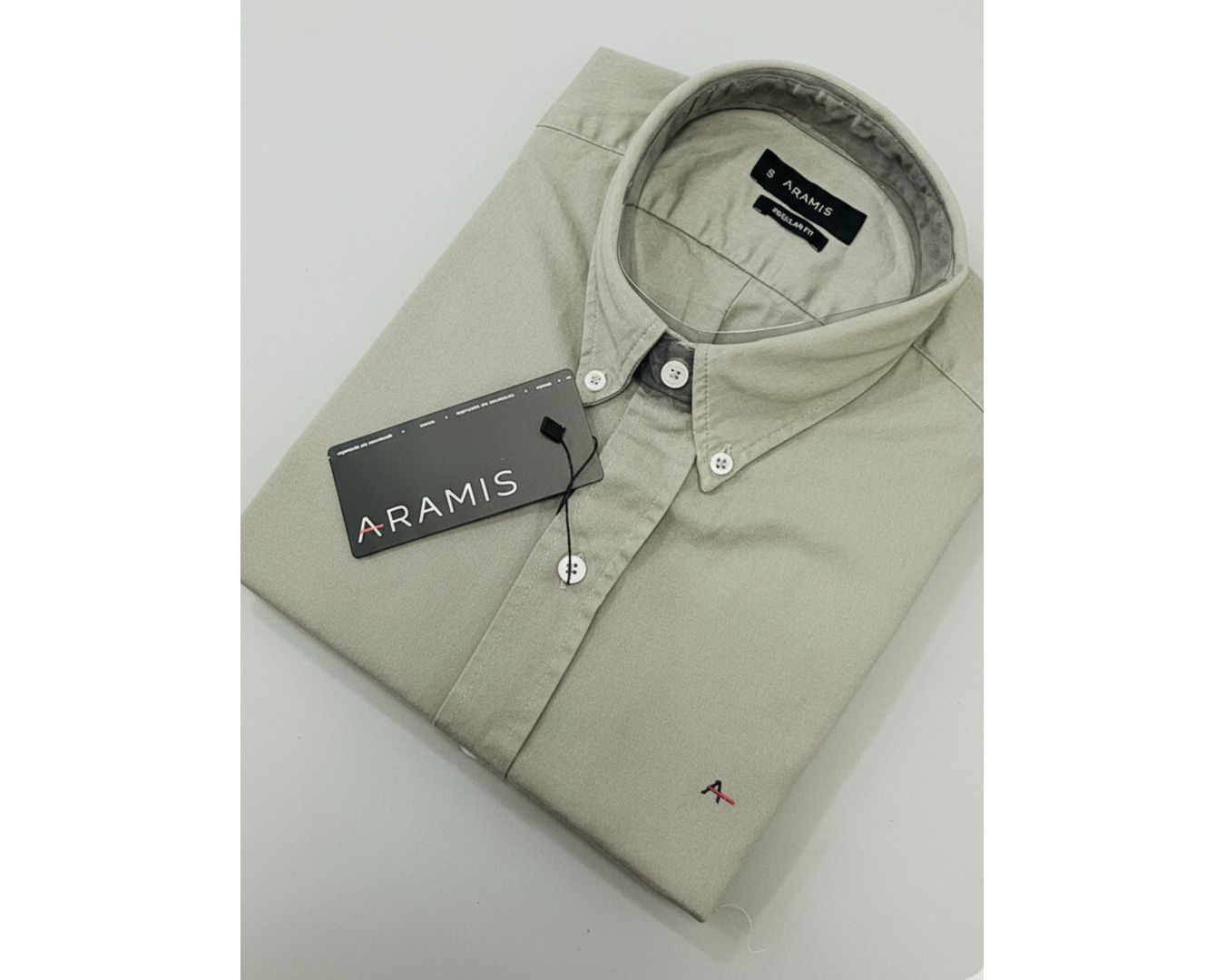 Camisa Social Linho Manga Curta Aramis - Cinza