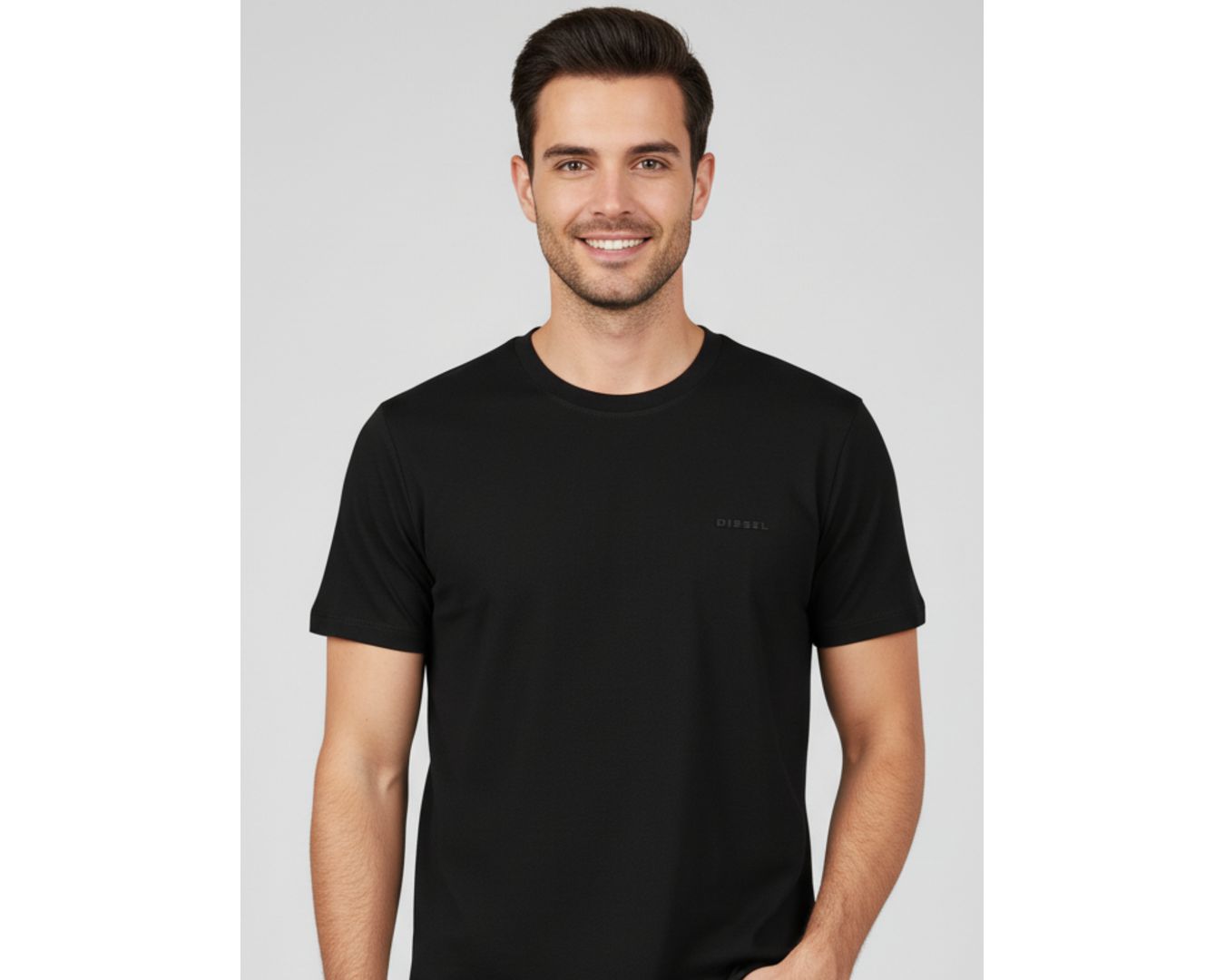 Camiseta Básica Diesel - Preto