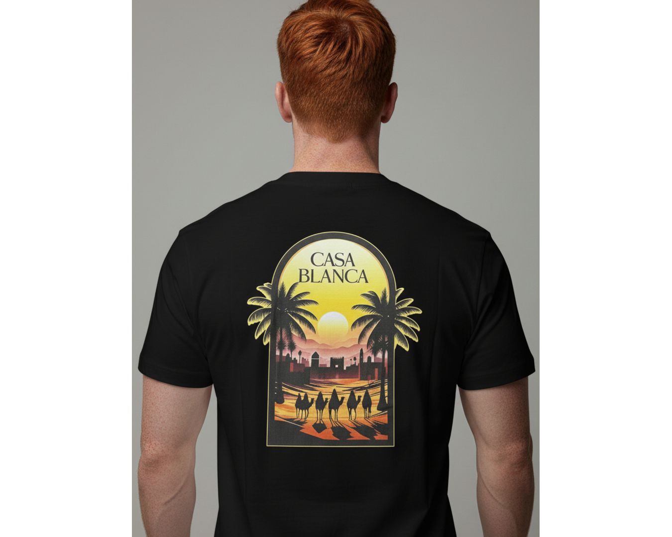 Camiseta Casa Blanca Camelo - Preta - Chinesa 