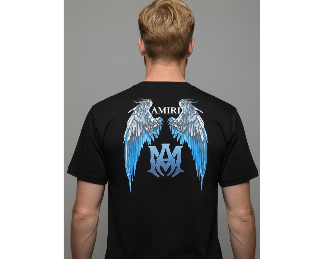 Camiseta Amiri Asas de Anjo - Preta - Chinesa 