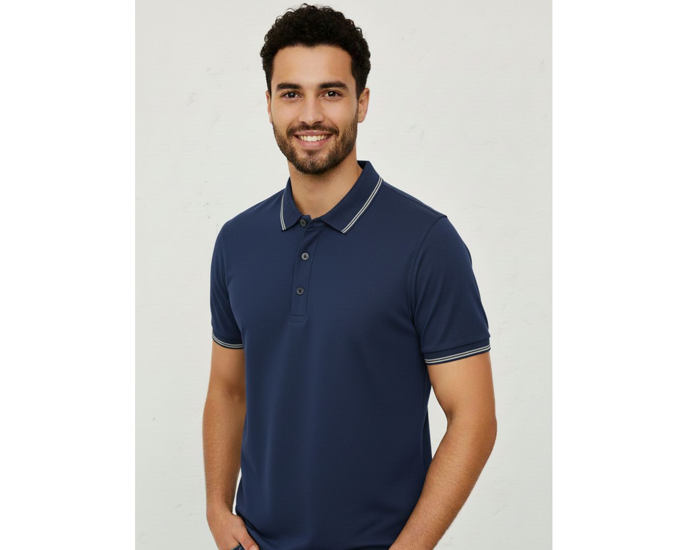 Gola Polo Poliamida Chinesa - Marinho