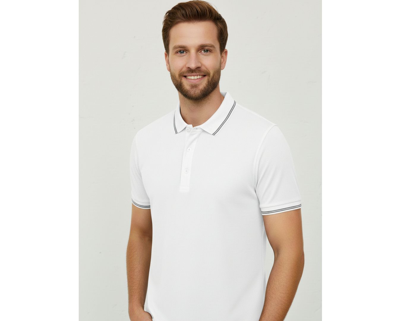 Gola Polo Poliamida Chinesa - Branca