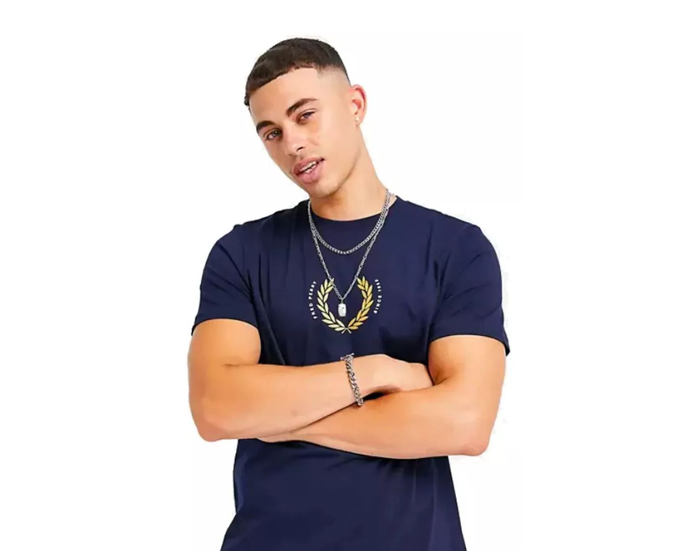 Camiseta Fred Perry - Marinho - Emborrachada - Egípcia