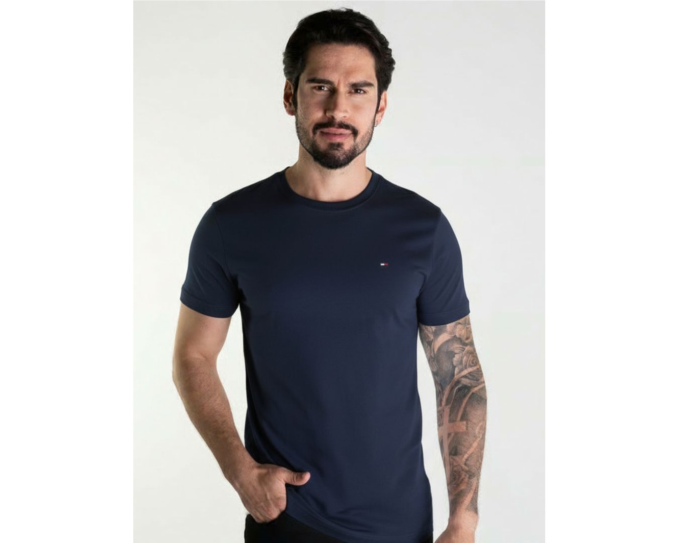 Camiseta Tommy Hilfiger Com Bag - Azul Marinho