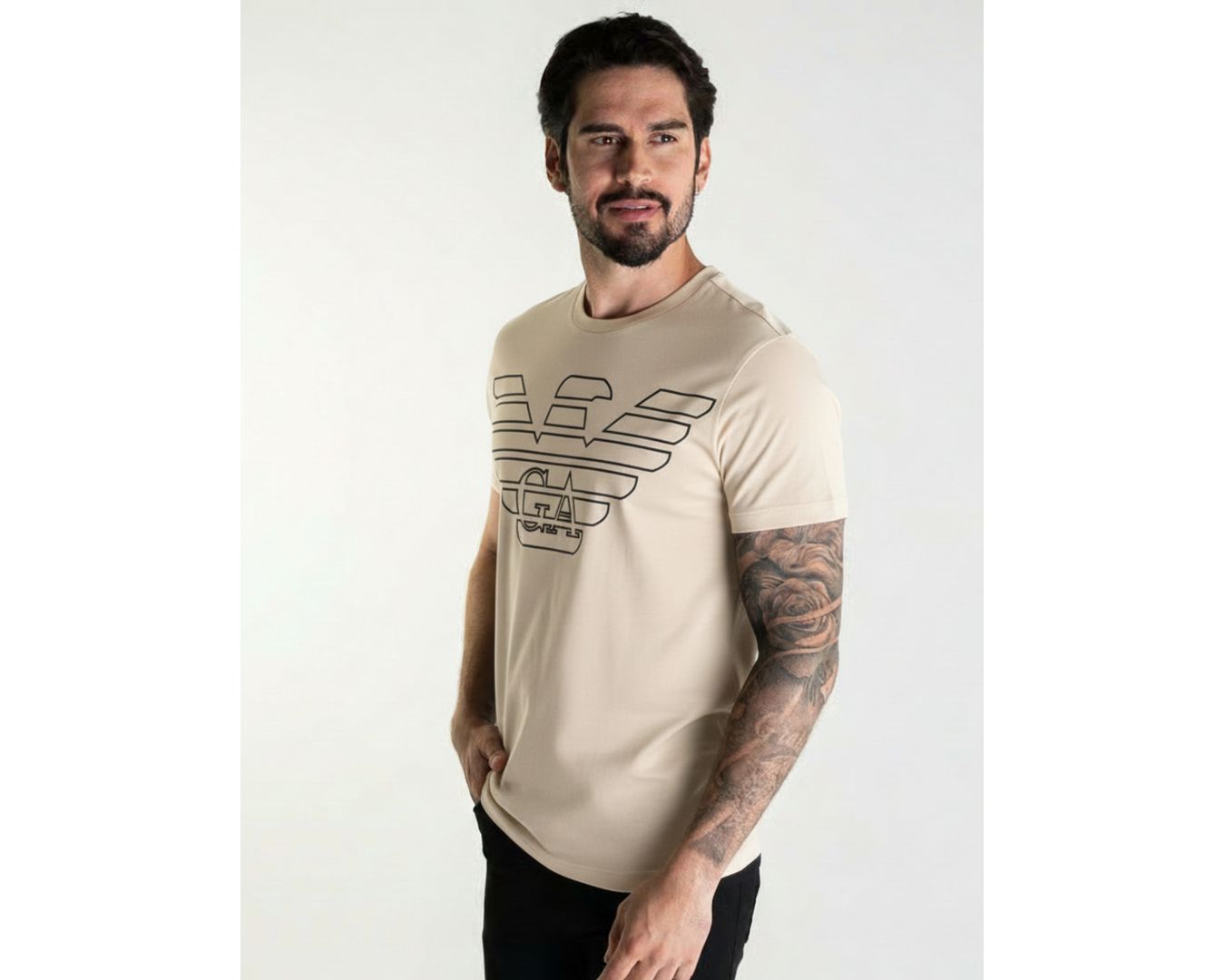 Camiseta Armani Oversized - Bege - Egípcia