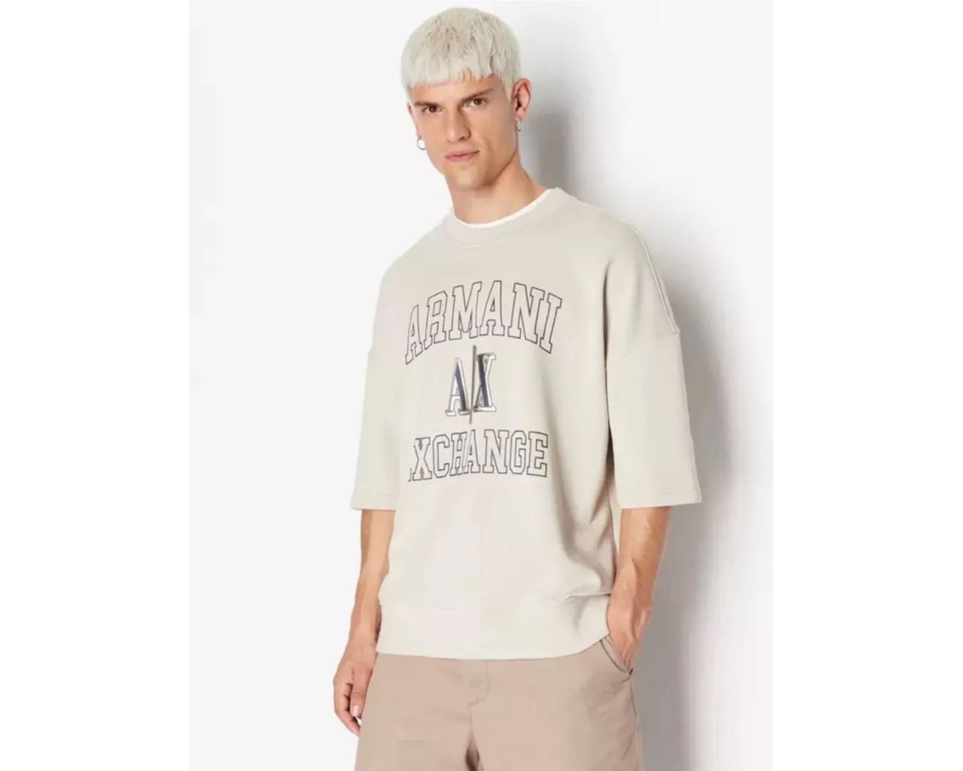 Camiseta Armani Oversized - Bege - Egípcia