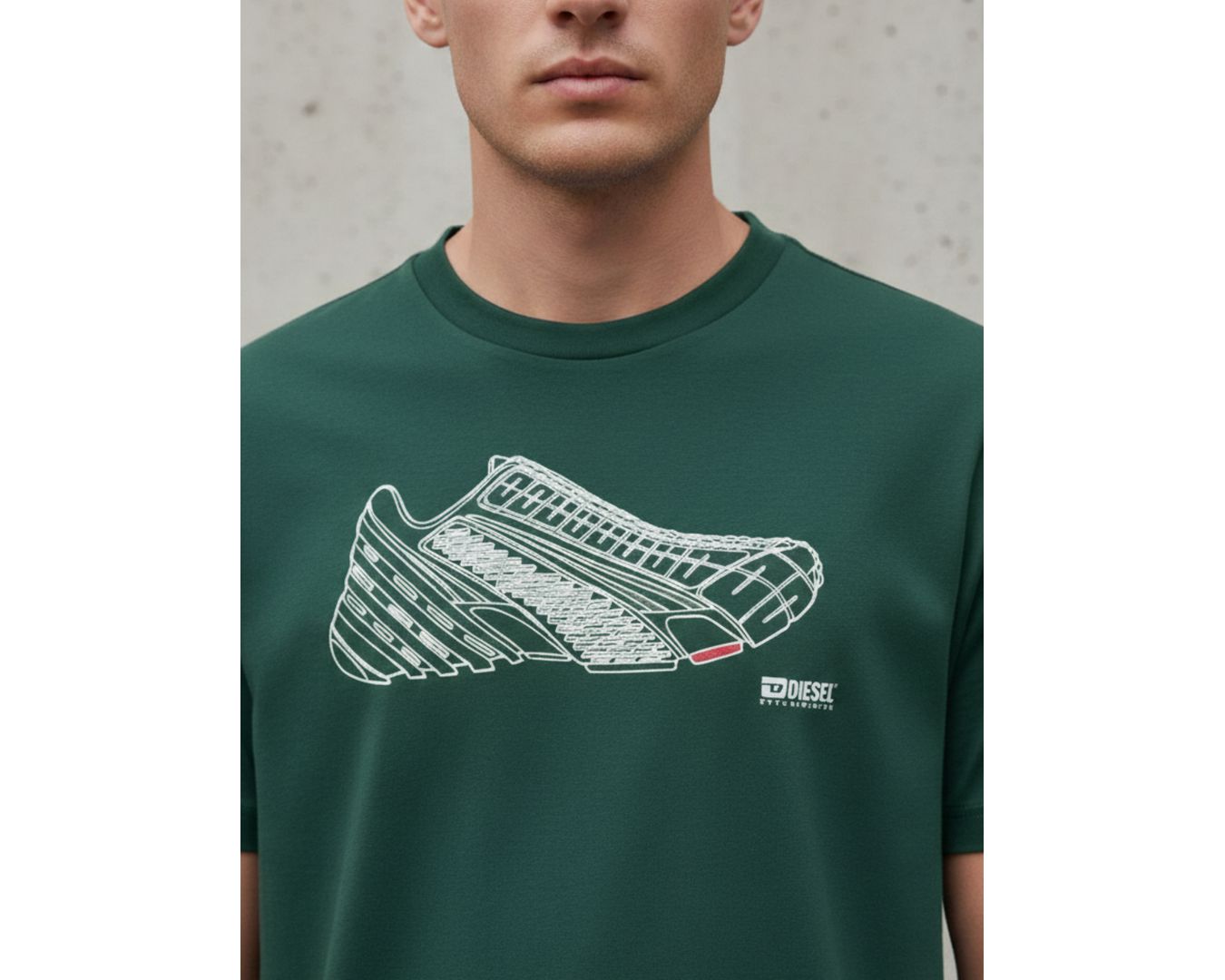 Camiseta Diesel - Verde escuro 