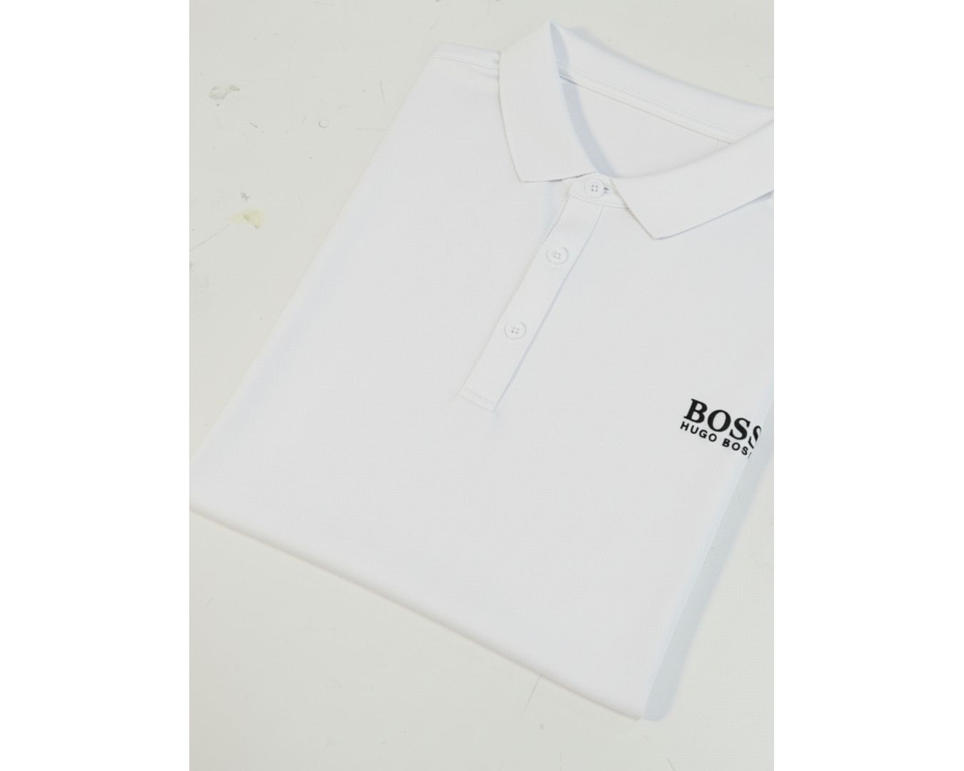 Gola polo poliamida chinês Hugo Boss - Branca