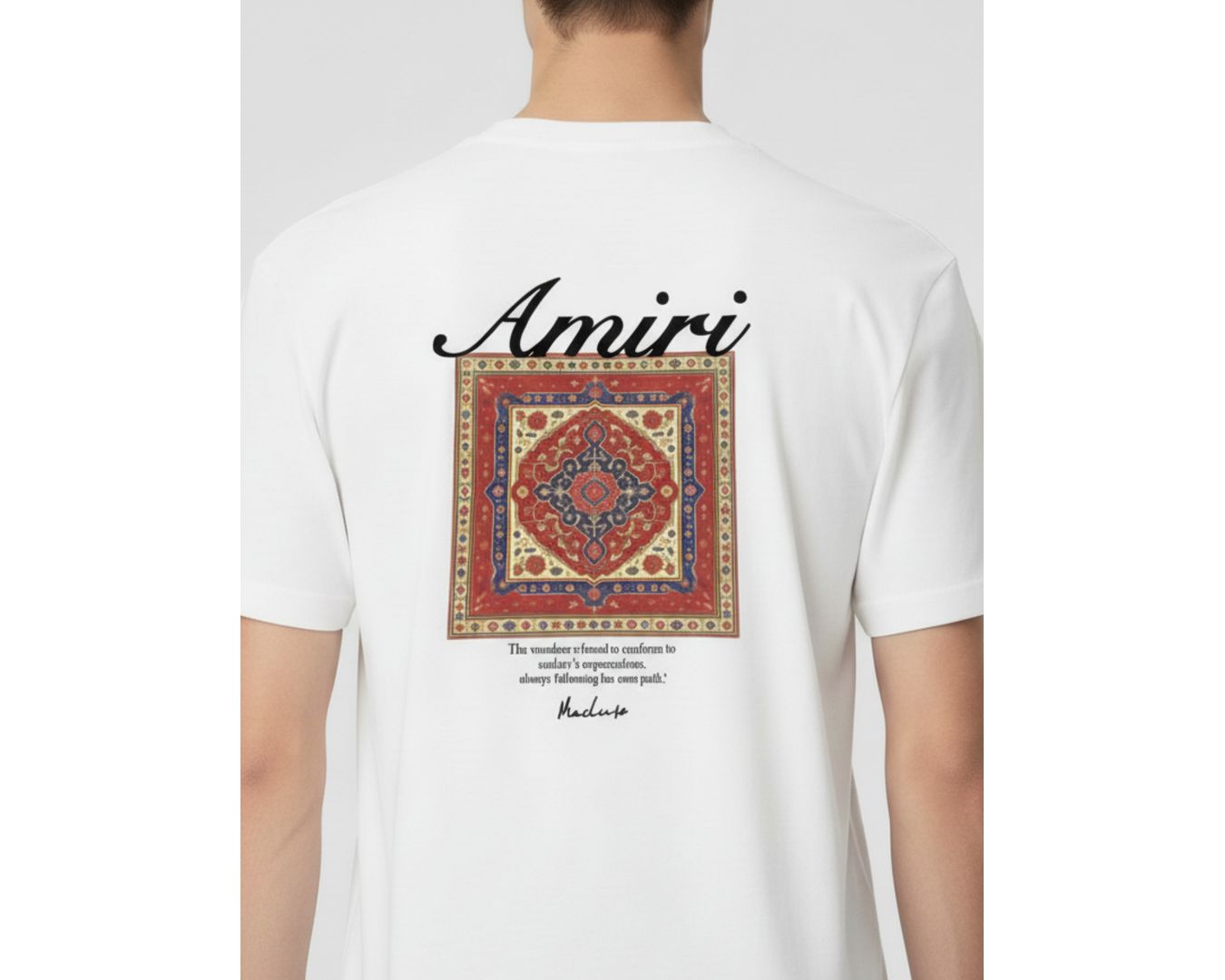 Camiseta Amiri - Branca - Chinesa Encorpada 