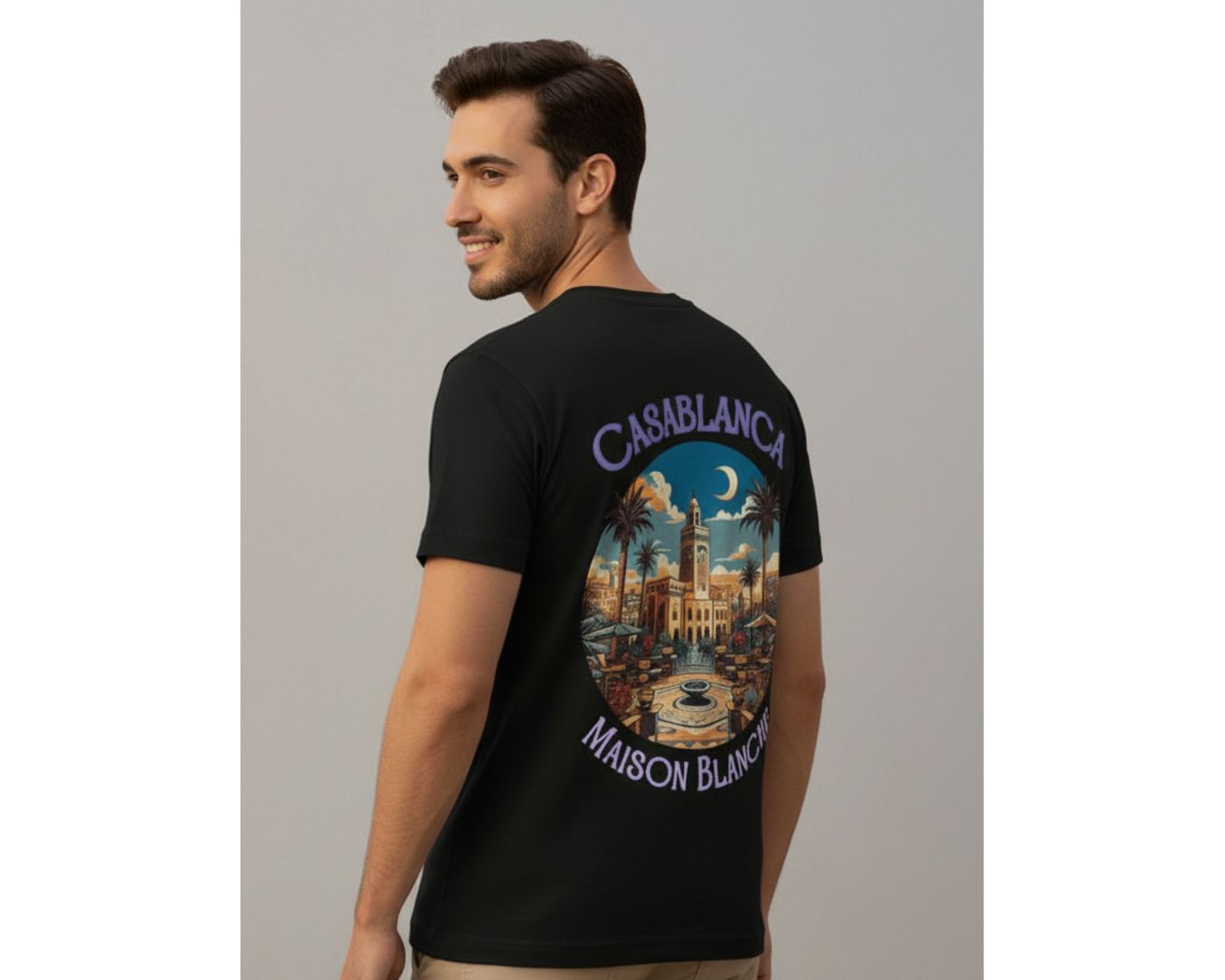 Camiseta Casa Blanca - Preta - Chinesa Encorpada