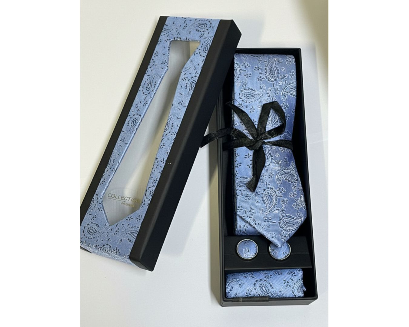 Caixa com Gravata - Azul Claro