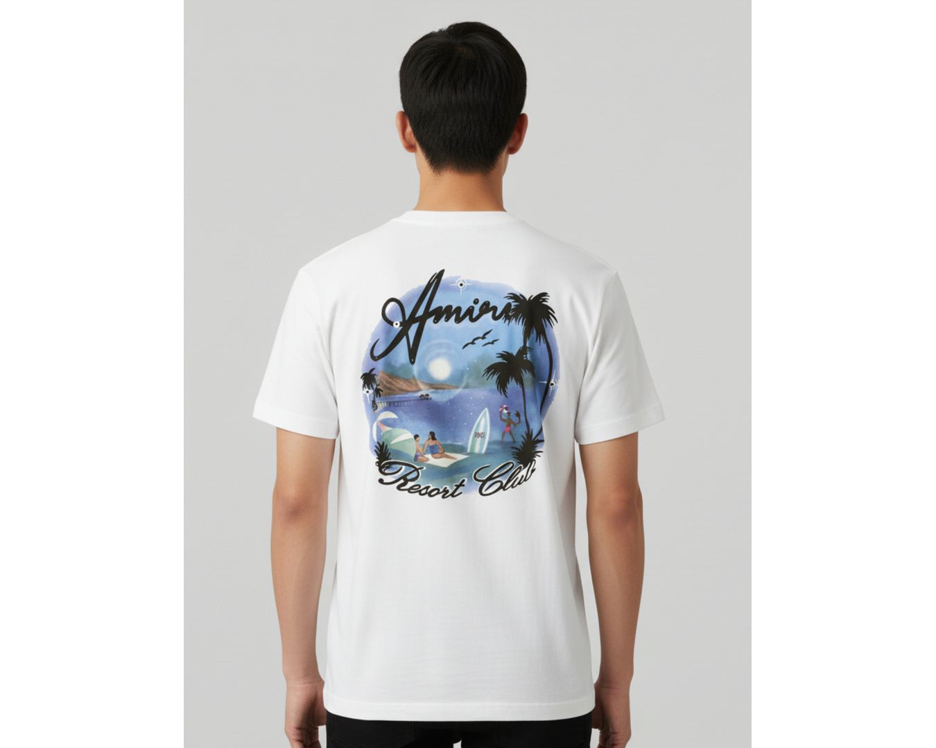 Camiseta Amiri - Branca - Chinesa Encorpada 