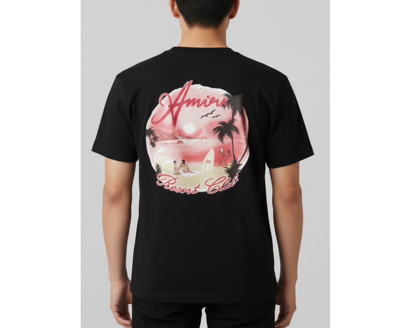 Camiseta Amiri - Preta - Chinesa Encorpada 