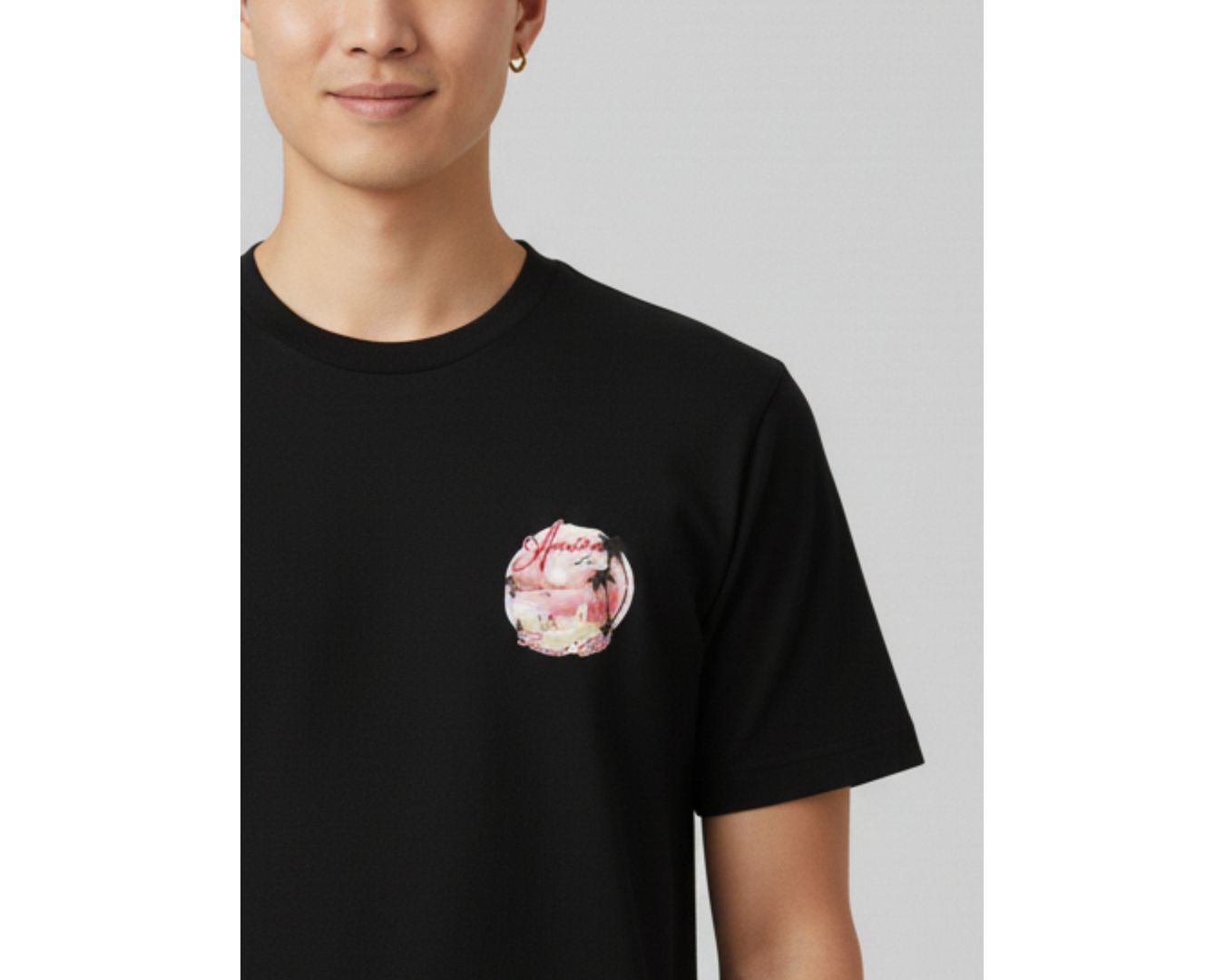 Camiseta Amiri - Preta - Chinesa Encorpada 
