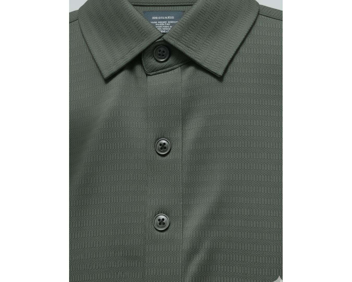 Gola polo poliamida chinês 3 Botões - Cinza Esverdeado 