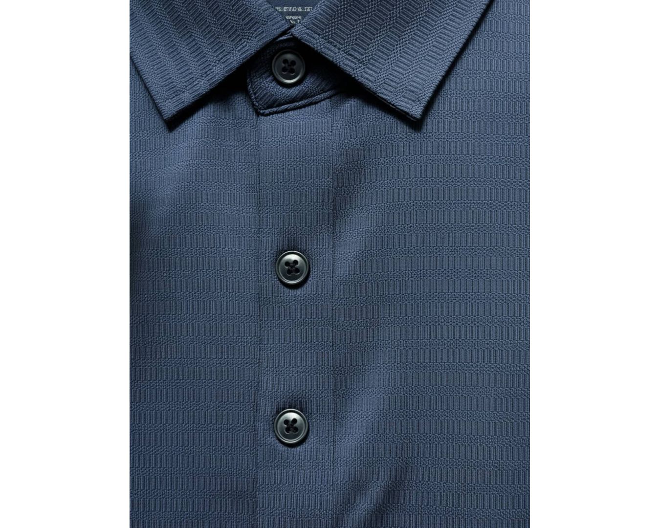 Gola polo poliamida chinês 3 Botões - Marinho