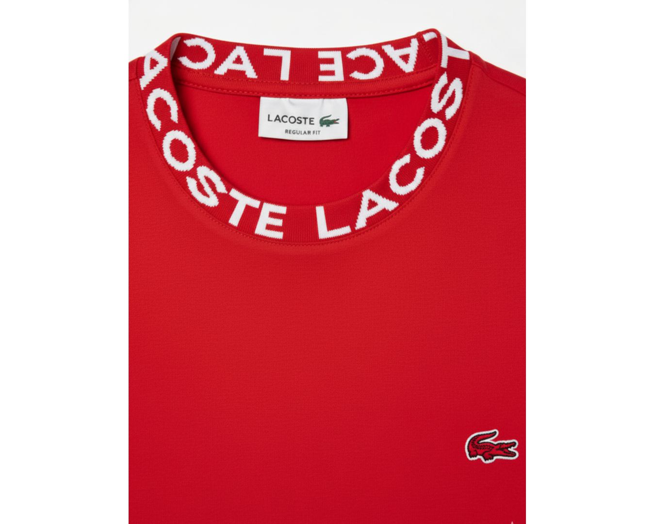 Camiseta Lacoste Gola Diferenciada - Vermelha - Egípcia