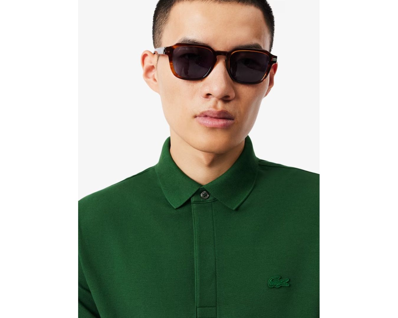 Polo Regular Fit Paris em Piqué Stretch Importada - Verde Oliva 