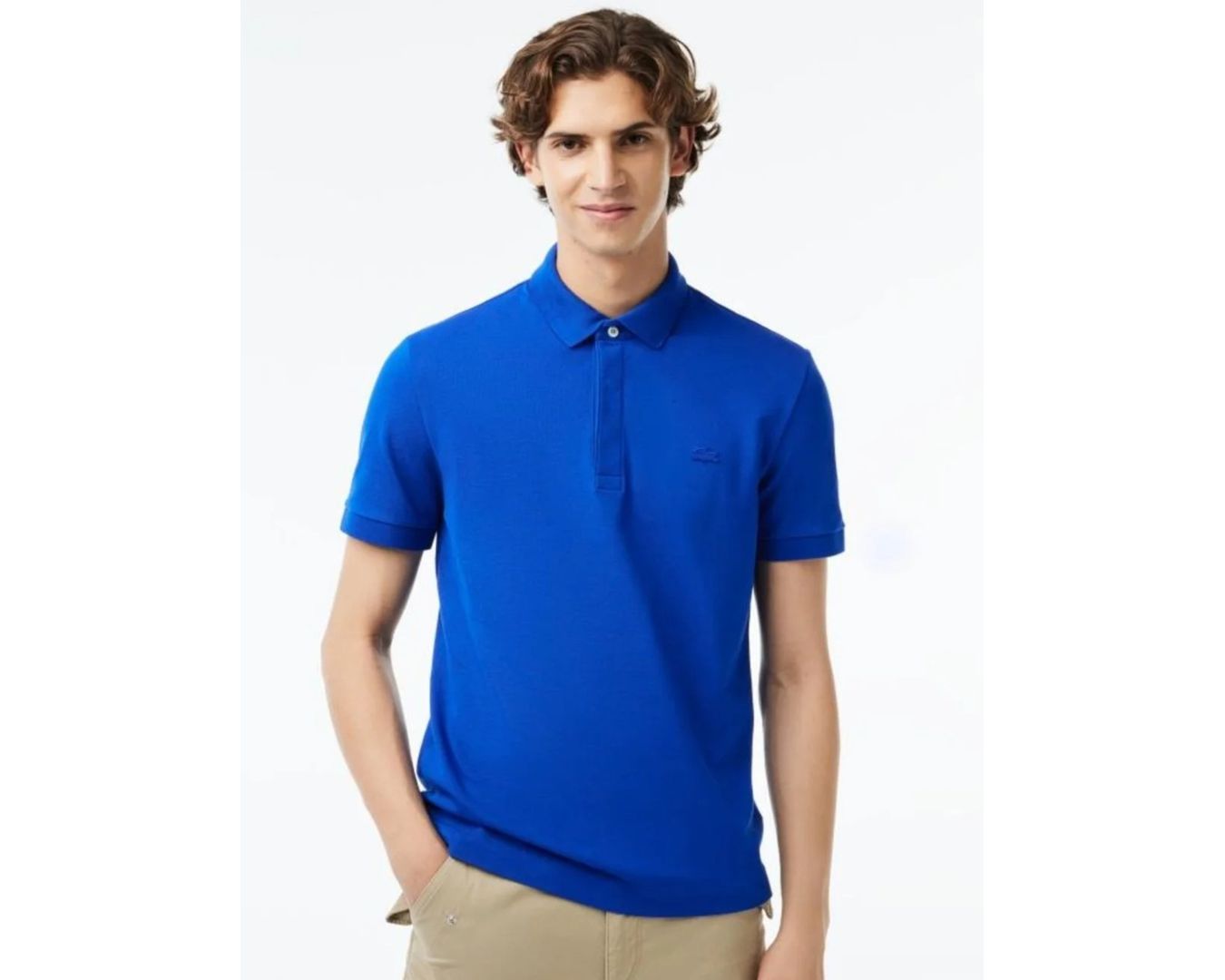 Polo Regular Fit Paris em Piqué Stretch Importada - Azul Royal
