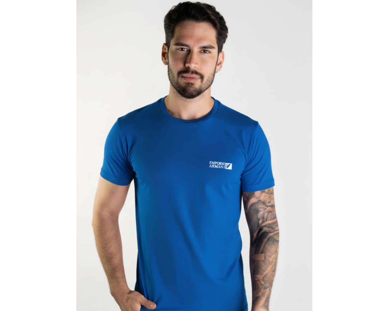 Camiseta Básica Armani - Azul - Egipcia