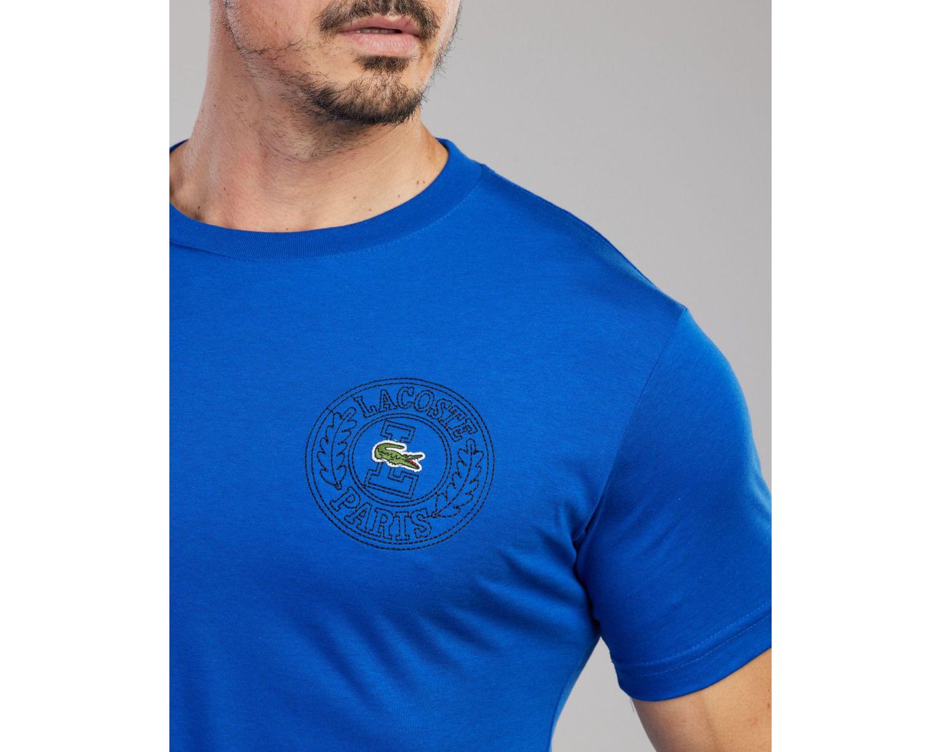 Camiseta Lacoste Azul Básica