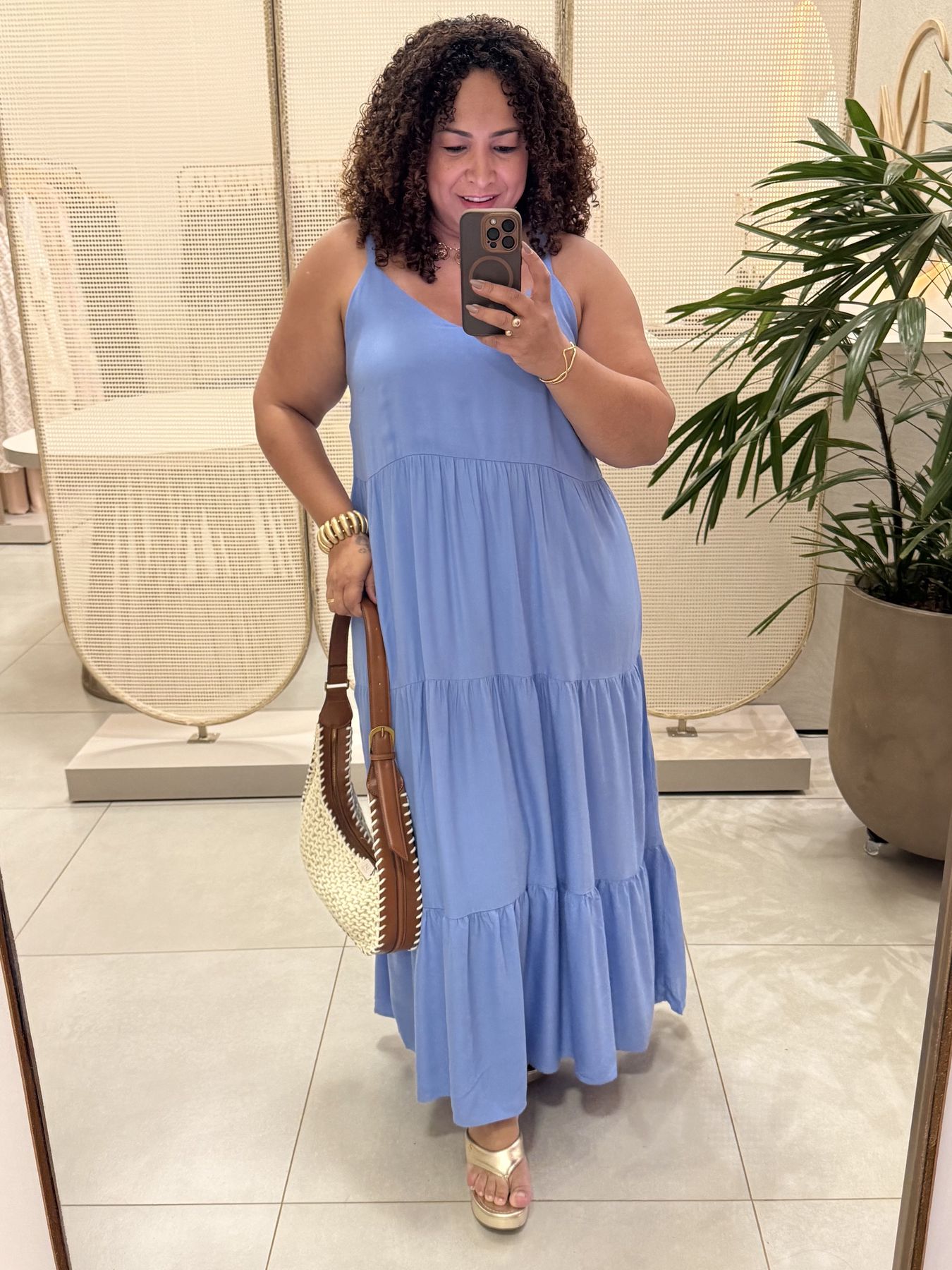 VESTIDO YARA - AZUL - Di Miranda Curvy